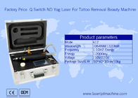 Koper 532nm Mesin Penghapusan Tato Laser Mini Q Switch Nd Yag Beauty