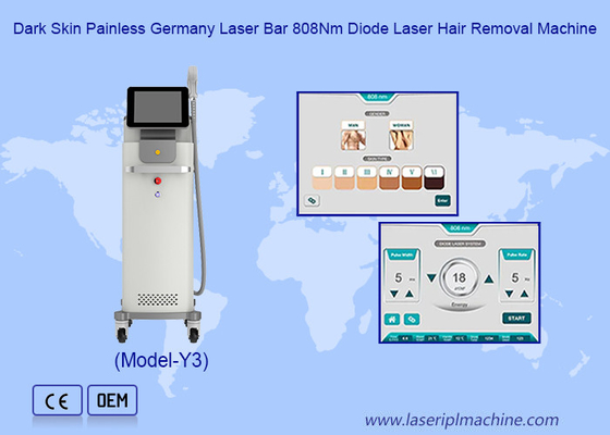 Semua Jenis Kulit Tidak Menyakitkan 1064 755 808nm Dioder Laser Hair Removal Machine