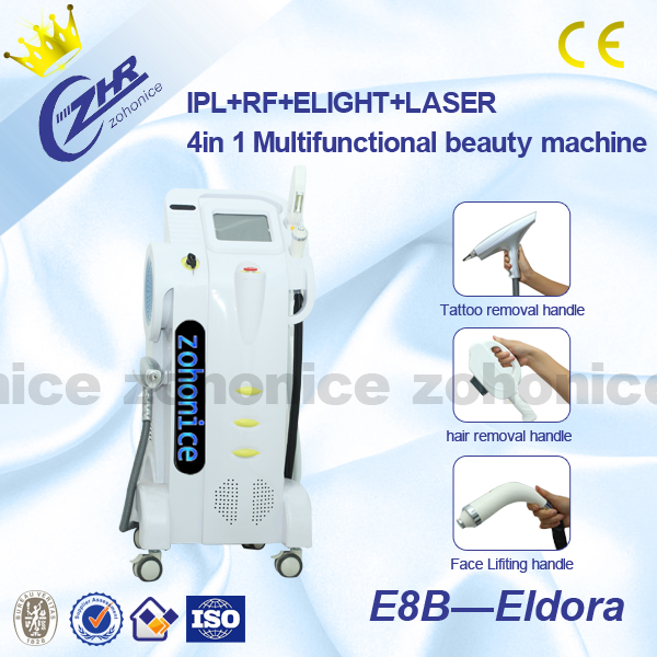 4in1 Multifungsi Sistem E-light IPL RF Laser Untuk Menghilangkan Rambut / Peremajaan Kulit
