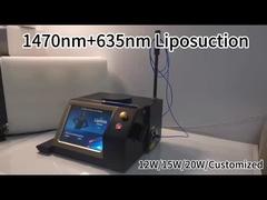Operasi Laser untuk Penghapusan Sellulit 1470nm 980nm Fiber Optic Diode Laser Liposuction Machine