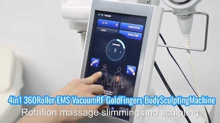 Mesin Pemahat Tubuh Jari Emas RF Vakum EMS 4in1 Pengangkat Wajah 360 Roller