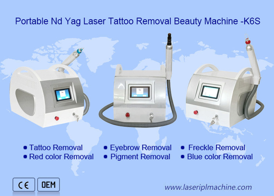 Mini Portable Mesin Penghapusan Tato Nd Yag Q Switched Laser Untuk Salon Kecantikan