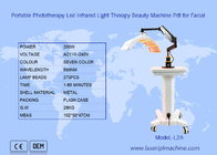 Mesin Fototerapi Pdt Kecantikan Portabel Led Infrared Light Facial Lifting