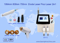 Penghilang Tato Nd Yag Penghilang Bulu Laser Dioda 808nm Dan Laser Pico 2 In 1