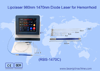 Rumah Sakit Vascular Removal Diode Laser 980 1470 Nm Mesin Wasir