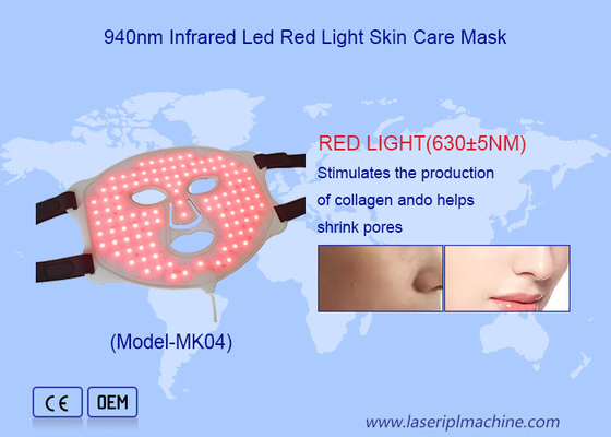 Rumah Merah Lampu LED Beauty Face Mask Tingkatkan Metabolisme Dengan Cahaya InfraMerah