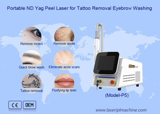 Portable 3 Wavelength Picosecond Nd Yag Laser untuk Penghapusan Pigmen Penghapusan Tato