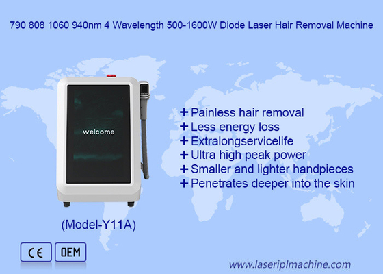 790nm 940nm 1060nm 808nm Diode Laser Penghapusan Rambut Depilasi Tubuh