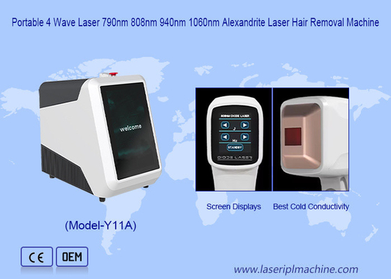 Portable 4 Wavelengths Dengan Sistem Pendingin Diode Laser Hair Removal Machine
