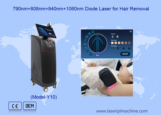Tidak menyakitkan layar sentuh 15,6 " 808nm Diode Laser Machine untuk Penghapusan Rambut Kulit Menegangkan