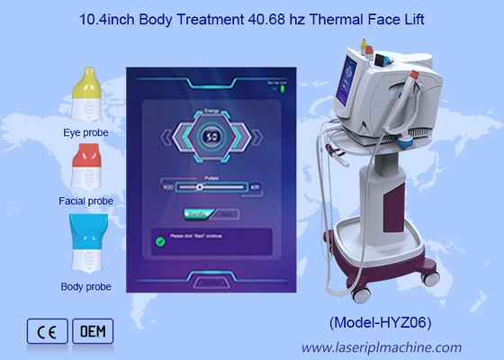 3in1 40.68MHz Terfokus Thermolift RF Kulit Tightening Badan Mesin Penegakan