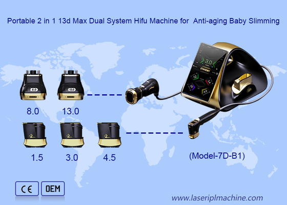 Mesin Hifu 2 dalam 1 13d Max Dual System untuk Anti Aging Baby Slimming
