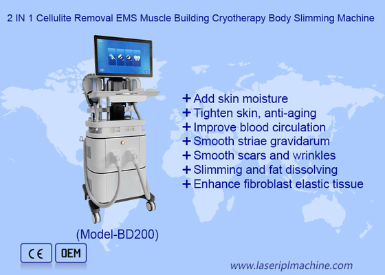 EMS RF Mesin pembekuan lemak 40k Kavitasi 360 Cryotherapy
