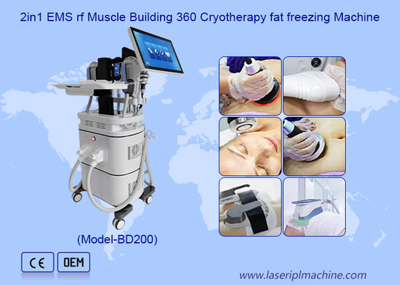 EMS RF Mesin pembekuan lemak 40k Kavitasi 360 Cryotherapy