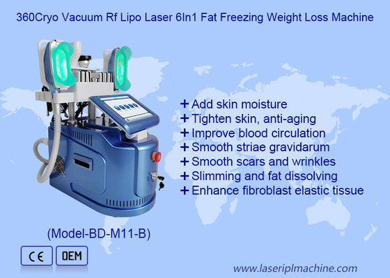 360 Cryo Vacuum Rf Lipo Laser 6 In 1 Lemak Freezing Penurunan Berat Badan Mesin Penurunan Berat Badan