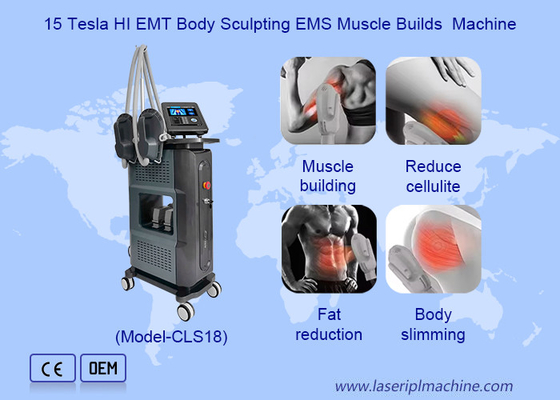 15 Tesla Hi Emt Mesin Ems Stimulator Otot Tubuh Pengurangan Berat Badan