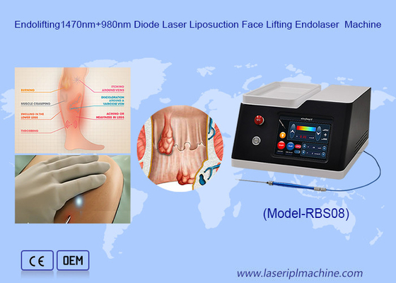 1470nm 980nm Diode Laser Perawatan Wasir Liposuction Body Slimming Machine