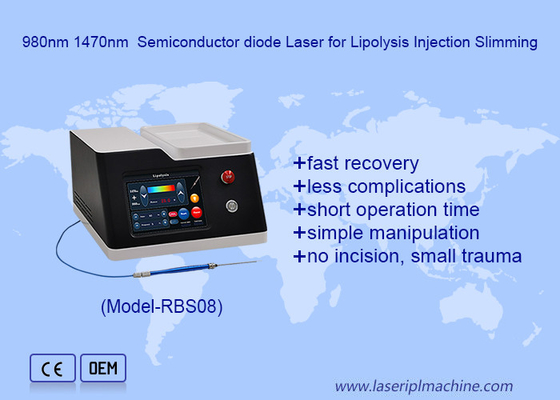 980nm 1470nm Semiconductor Diode Laser Untuk Lipolysis Injeksi Slimming