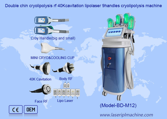 40K Cavitation RF Lipo 360 Cryo Cool Body Sculpting Fat Freezing Mesin penurunan berat badan