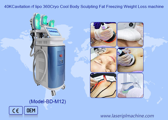 40K Cavitation RF Lipo 360 Cryo Cool Body Sculpting Fat Freezing Mesin penurunan berat badan