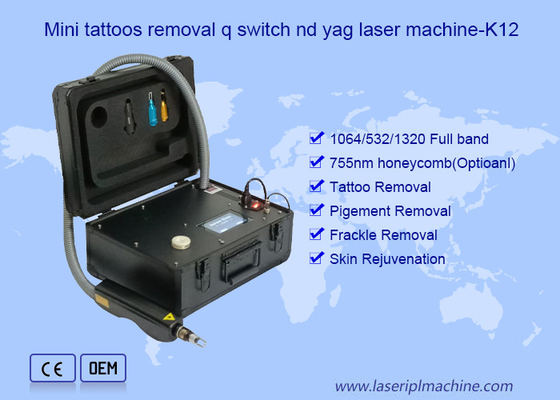Mini Portable Q Switched ND YAG Laser Remove Mesin Penghapusan Pigmen Tato