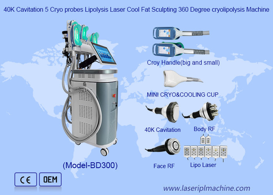 40k Cavitasi RF Berat Badan Rugi Peta 360 Cryolipolysis Mesin