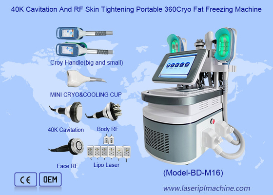 40K Kavitasi Dan RF Kulit Tightening Portable 360Cryo Mesin pembekuan lemak