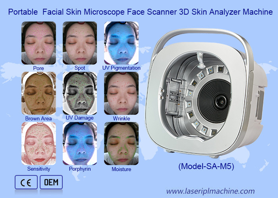 Mikroskop Kulit Wajah Portable Scanner Wajah Mesin 3D Skin Analyzer