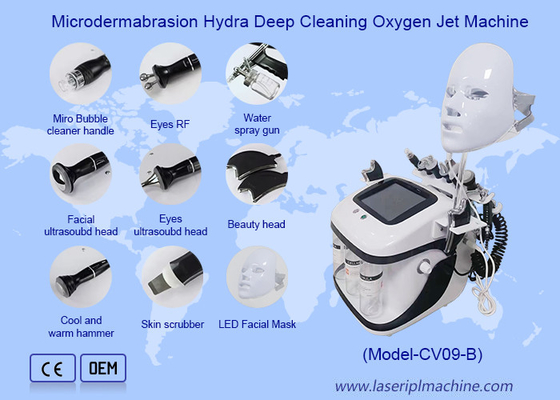 Black Pearl Aqua Peel RF Ultrasonik Oxygen Bubble Hydro Microdermabrasion Mesin untuk Pembersihan mendalam