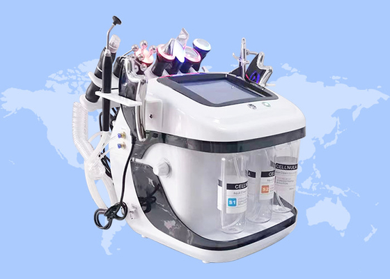 Pembersihan Wajah Penghapusan Komedo Aqua Jet Peel Oxygen Rf Hydro Microdermabrasion Machine