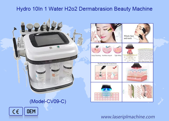 Pembersihan Wajah Penghapusan Komedo Aqua Jet Peel Oxygen Rf Hydro Microdermabrasion Machine