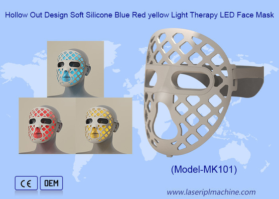 360 derajat Soft Silicone Facial Mask dengan Hollow Design Led Blue Red Led Light Therapy