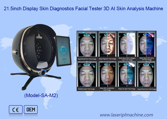 21.5 Inch Display Skin Diagnostics Facial Tester Mesin Analisis Kulit 3D AI
