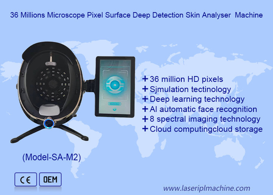 36 Juta Mikroskop Pixel Permukaan Deep Detection Mesin Analis Kulit