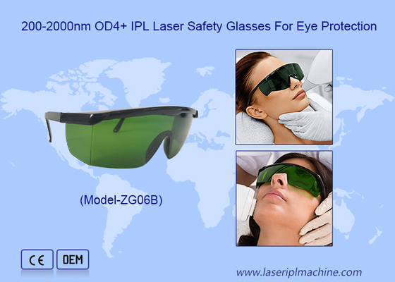 200-2000nm OD4+ IPL Laser Safety Eye Protection Glasses untuk Laser Hair Removal Treatment