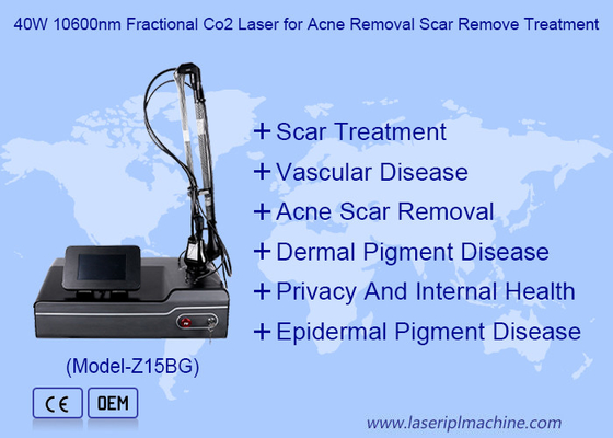 40W 10600nm Laser CO2 Fraksi untuk Penghapusan Jerawat Pengobatan Penghapusan Paru