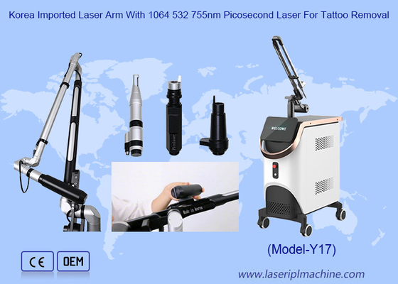 450ps 750pcs Pico Laser Mesin kecantikan Untuk menghilangkan tato Picosecond Laser