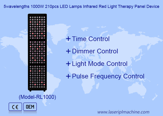 5 panjang gelombang 1000W 21Opcs Lampu LED Infrared Panel Therapy