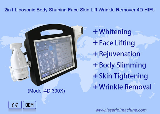 2 In 1 Liposonic Body Shaping Face Skin Lift Rumput Penghilang Mesin Hifu 4d
