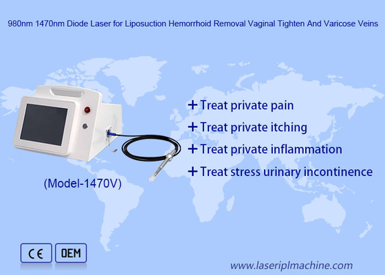 980nm 1470nm Diode Laser Ginekologi Pembesaran Vaginal Operasi Laser