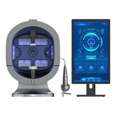 Harga yang bagus Mesin Penganalisis Kulit Wajah Detektor Pemindai Kulit Kepala Rambut Folikel 3 Kamera 21,5 Inci on line