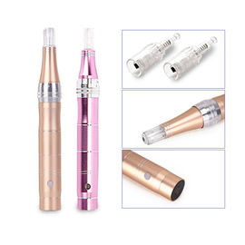 3 Color Derma Pen Mesin Listrik Lima Tahap Pengisian Micro Jarum Kecantikan Instrument