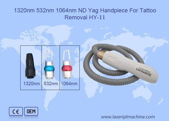 Handheld Penghapusan Tato 1320nm 532nm 1064nm Nd Yag Laser Handpiece