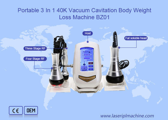 Portable 3 In 1 40K Rf Rumah Ultrasonik Cavitation Body Slimming Machine