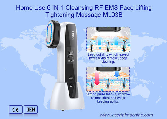 6 IN 1 Cleansing RF Beauty Equipment Magenetic Face Lifting Pengetatan Pijat