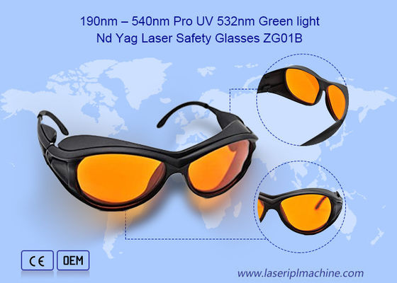 Kacamata Laser Ipl 190nm 540nm CE OD4 Nd YAG Pro UV 532nm 1064nm