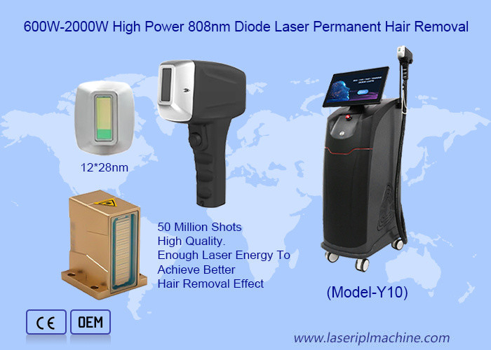 500W-1600W 4 panjang gelombang untuk semua warna kulit 808nm Diode Laser Hair Removal Machine
