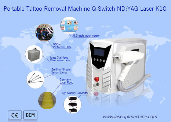 Harga yang bagus Mesin Q-Switch Laser Tattoo Removal Portabel Yang Kuat 500-1000V on line