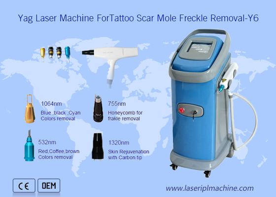 Peralatan Penghapusan Tato 6hz Profesional Q Switched Yag Laser Ipl Beauty Machine
