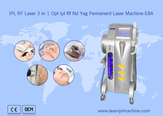 Rf Nd Yag Laser ODM Opt Shr Ipl Machine Penghilang Bulu Profesional Tanpa Rasa Sakit